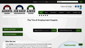 What Jobshopstaffing.com website looked like in 2018 (5 years ago)