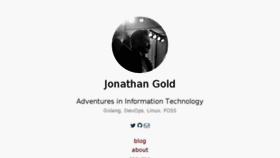 What Jonathangold.ca website looked like in 2018 (5 years ago)