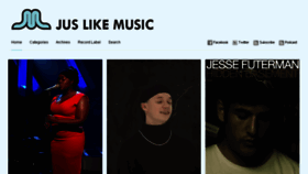 What Juslikemusic.com website looked like in 2018 (5 years ago)