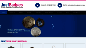 What Justbadges.com.au website looked like in 2018 (5 years ago)