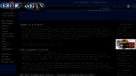 What Jedinights.com website looked like in 2018 (5 years ago)
