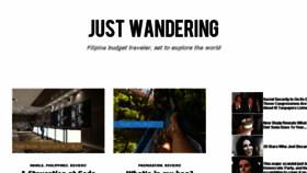 What Justwandering.org website looked like in 2018 (5 years ago)