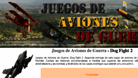 What Juegosdeavionesdeguerra.com website looked like in 2018 (5 years ago)