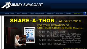 What Jimmyswaggart.com website looked like in 2018 (5 years ago)