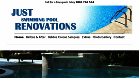 What Justswimmingpools.com.au website looked like in 2018 (5 years ago)