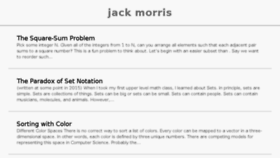 What Jackxmorris.com website looked like in 2018 (5 years ago)