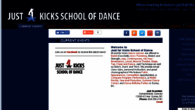 What Justforkicksschoolofdance.com website looked like in 2018 (5 years ago)