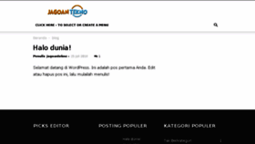 What Jagoantekno.com website looked like in 2018 (5 years ago)