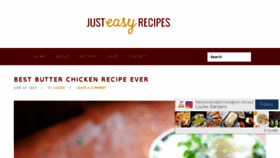 What Justeasyrecipes.co.za website looked like in 2018 (5 years ago)