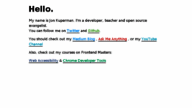 What Jonkuperman.com website looked like in 2018 (7 years ago)