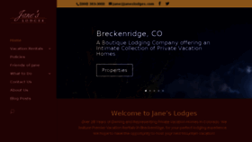 What Janeslodges.com website looked like in 2018 (5 years ago)