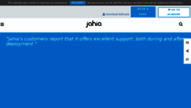 What Jahia.com website looked like in 2018 (5 years ago)