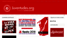 What Juventudes.org website looked like in 2018 (5 years ago)