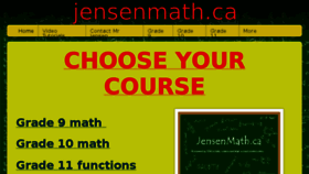What Jensenmath.ca website looked like in 2018 (5 years ago)