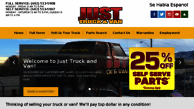 What Justtruckandvan.com website looked like in 2018 (5 years ago)