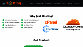 What Justhosting.com website looked like in 2018 (5 years ago)