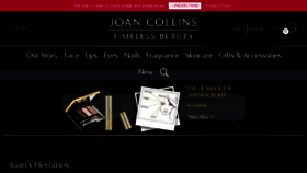 What Joancollinsbeauty.com website looked like in 2018 (5 years ago)