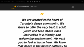 What Joyofdance.ca website looked like in 2018 (5 years ago)