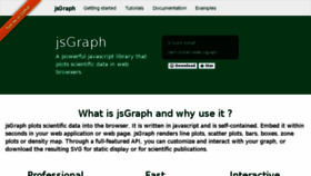 What Jsgraph.org website looked like in 2018 (5 years ago)