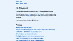 What Jjt.io website looked like in 2018 (7 years ago)