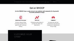 What Join.whoop.com website looked like in 2018 (5 years ago)