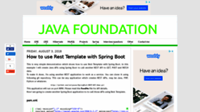 What Javafoundation.xyz website looked like in 2018 (5 years ago)