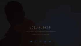 What Joelrunyon.com website looked like in 2018 (5 years ago)