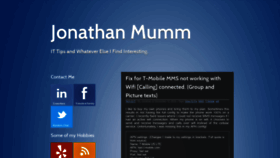 What Jonathanmumm.com website looked like in 2018 (5 years ago)