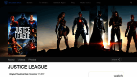 What Justiceleaguethemovie.com website looked like in 2018 (5 years ago)
