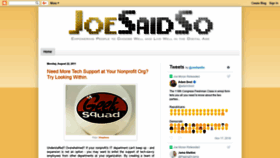 What Joesaidso.com website looked like in 2018 (5 years ago)