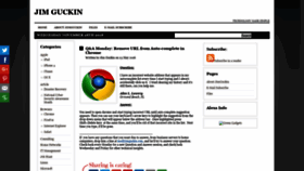 What Jimguckin.com website looked like in 2018 (5 years ago)