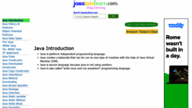 What Javatutelearn.com website looked like in 2018 (5 years ago)