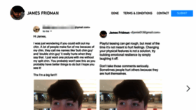What Jamesfridman.com website looked like in 2018 (5 years ago)