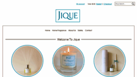 What Jique.co.uk website looked like in 2018 (5 years ago)