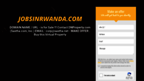 What Jobsinrwanda.com website looked like in 2018 (5 years ago)