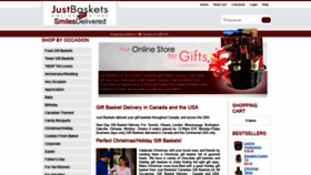 What Justbaskets.ca website looked like in 2018 (5 years ago)