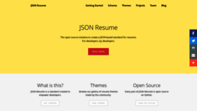 What Jsonresume.org website looked like in 2018 (5 years ago)