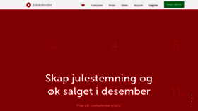 What Julekalender.com website looked like in 2019 (5 years ago)
