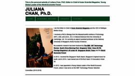 What Julianachan.org website looked like in 2019 (5 years ago)