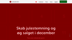 What Julekalender.dk website looked like in 2019 (5 years ago)