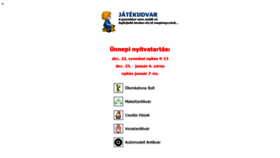 What Jatekudvar.hu website looked like in 2019 (5 years ago)