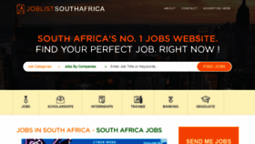 What Joblistsouthafrica.com website looked like in 2019 (5 years ago)