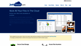 What Justcloud.com website looked like in 2019 (5 years ago)