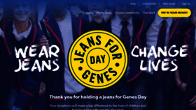 What Jeansforgenesday.org website looked like in 2019 (5 years ago)
