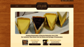 What Johann-cheesecake.com website looked like in 2019 (5 years ago)