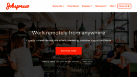 What Jobspresso.co website looked like in 2019 (5 years ago)