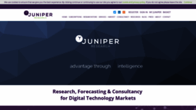 What Juniperresearch.com website looked like in 2019 (5 years ago)