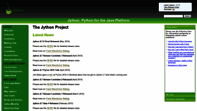 What Jython.org website looked like in 2019 (5 years ago)