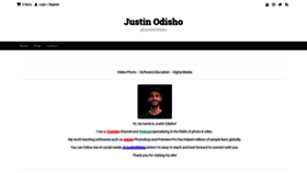 What Justinodisho.com website looked like in 2019 (5 years ago)