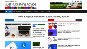 What Justpublishingadvice.com website looked like in 2019 (5 years ago)